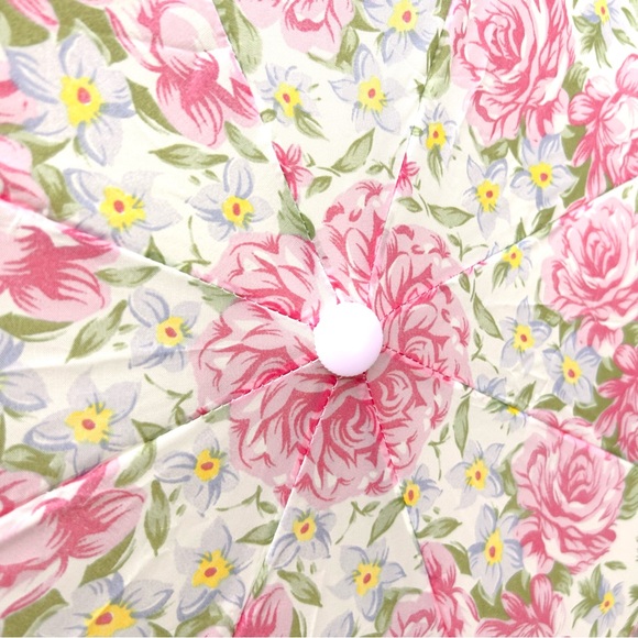 Pink Rose Floral Umbrella And Matching Tote - Picture 4 of 10